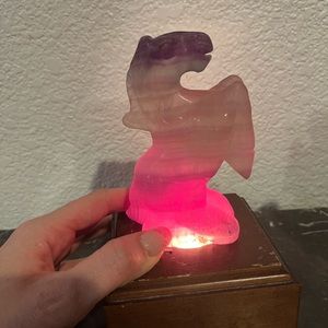 Hand sculpted fluoride horse sculpture